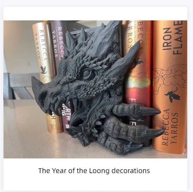 The Year of the Loong Decoration Home Living Room Study Decoration Western Dragon Resin Crafts Simulation Book