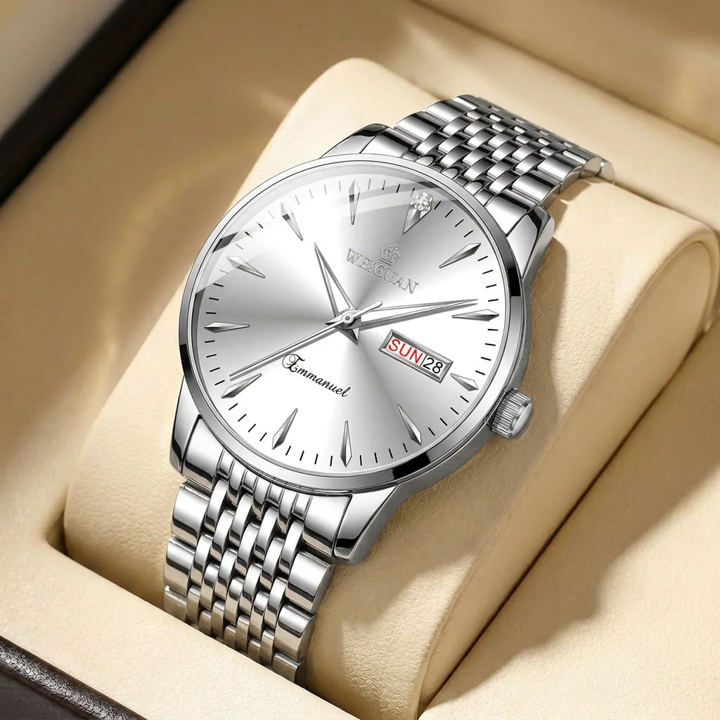 1pcs Men's white dial alloy strap vintage fashion classic fashion details Quartz Watch for business party holiday