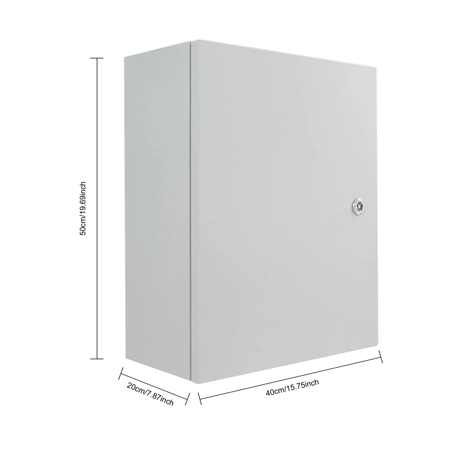50x40x20cm Outdoor Elektroverteilerkasten IP50-55 Wasserdicht Abschließbar Kaltgewalzter Stahl Abnehmbare Bodenplatte Leicht zu Reinigen – Detail 9