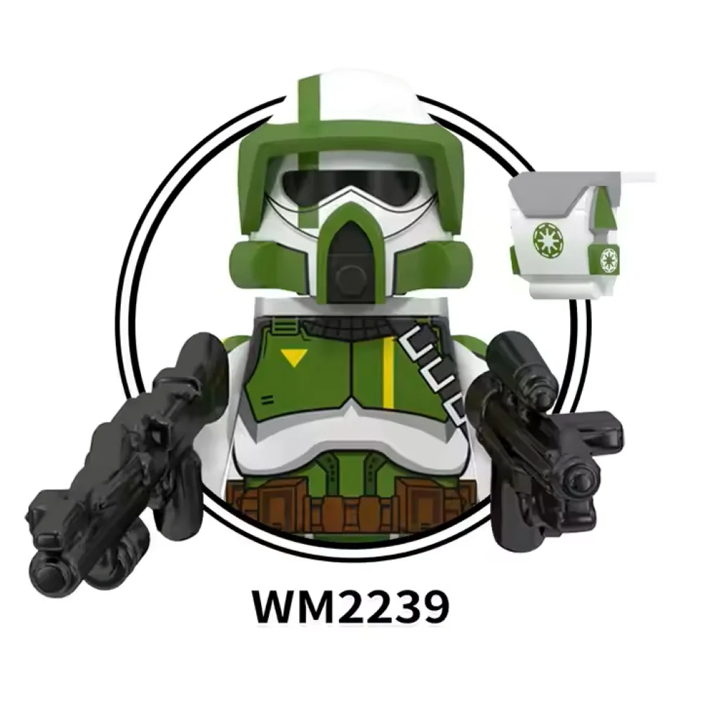 DIsney Airborne 501st Trooper Figures G0122 Clone Troopers figurine Mace Windu Model Assembling Toys For Children moc