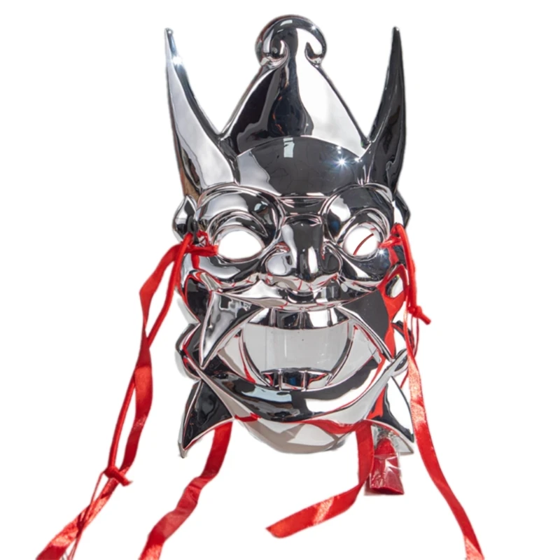 メタリックハロウィーンマスクマスカレードマスク大人男性向けのフルフェイスマスク女性マスカレードハロウィーンコスプレアクセサリー