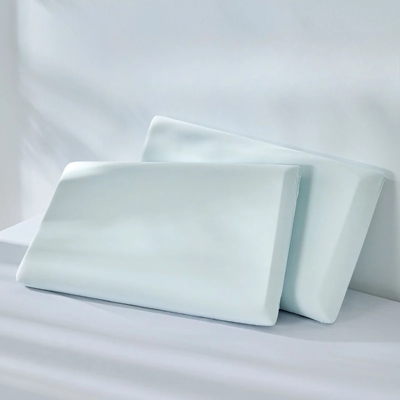 Almohada textil para dormir profundo para el hogar, almohada de algodón con memoria de rebote lento, cuello para el hogar para ayudar a dormir, núcleo de estudiante adulto