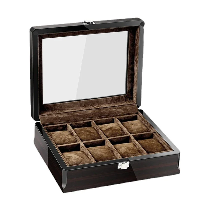 

Luxury Wood Watch Case Storage Box Display Wrist Watch Boxes Organizer for Men 12 Slots Pillow Clock Box Multiple Mystery Gift