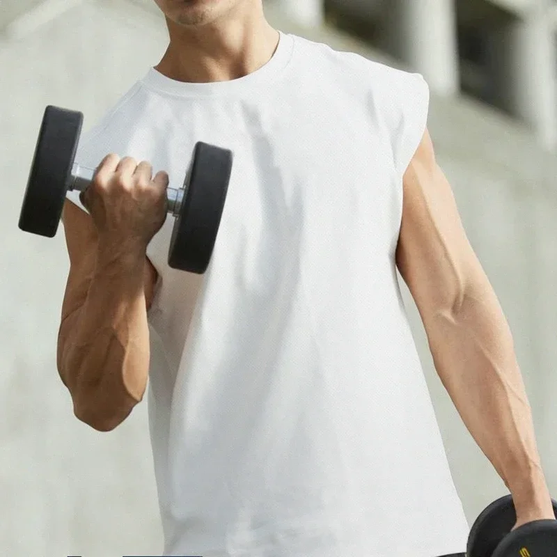 Sommer Mesh atmungsaktiv bedruckte O-Neck Stringer Unterhemden Outdoor-Übung Sport lässig ärmelloses T-Shirt