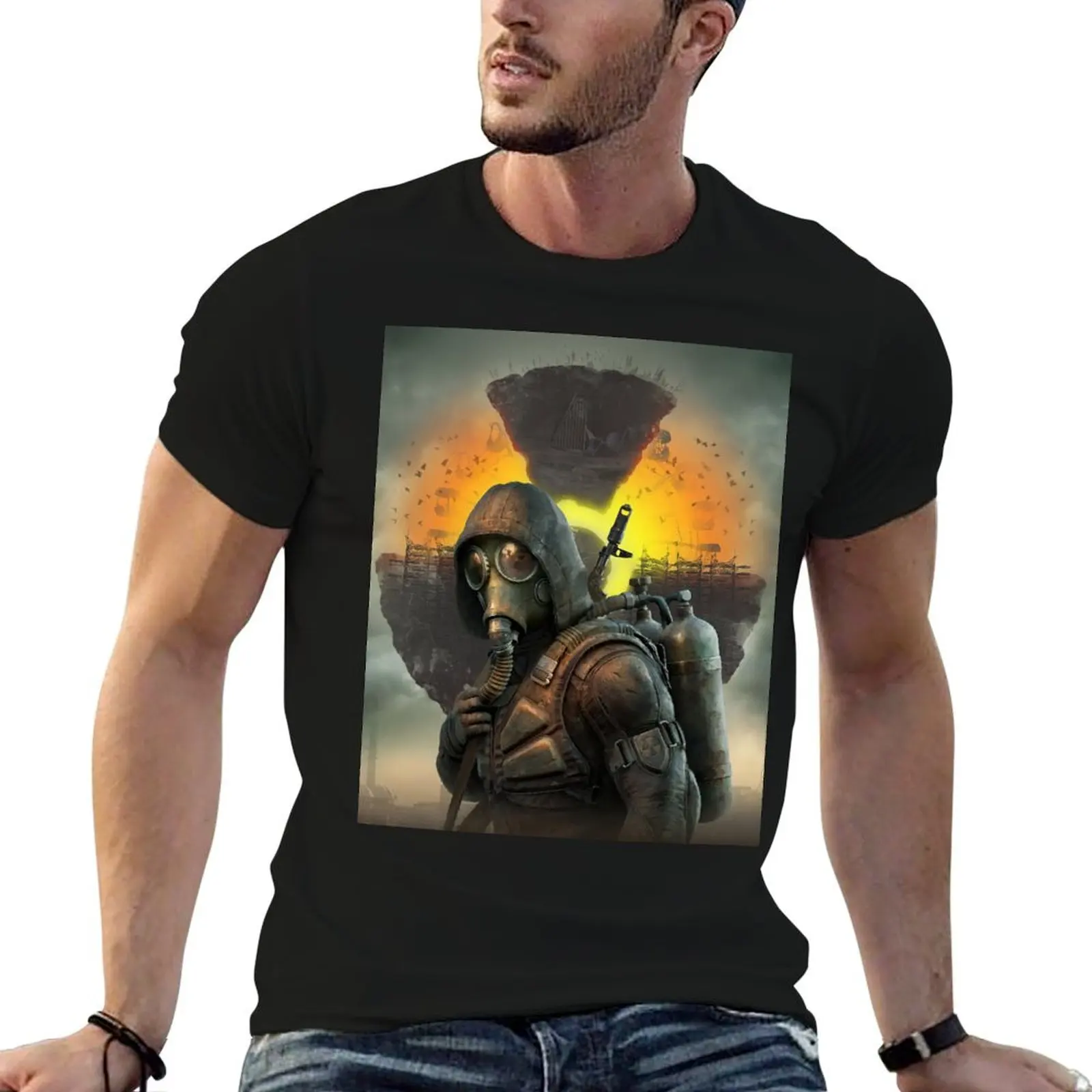 

T-Shirt custom of STALKER fit art t shirts game man shirt Chernobyl t for slim Heart 2: print