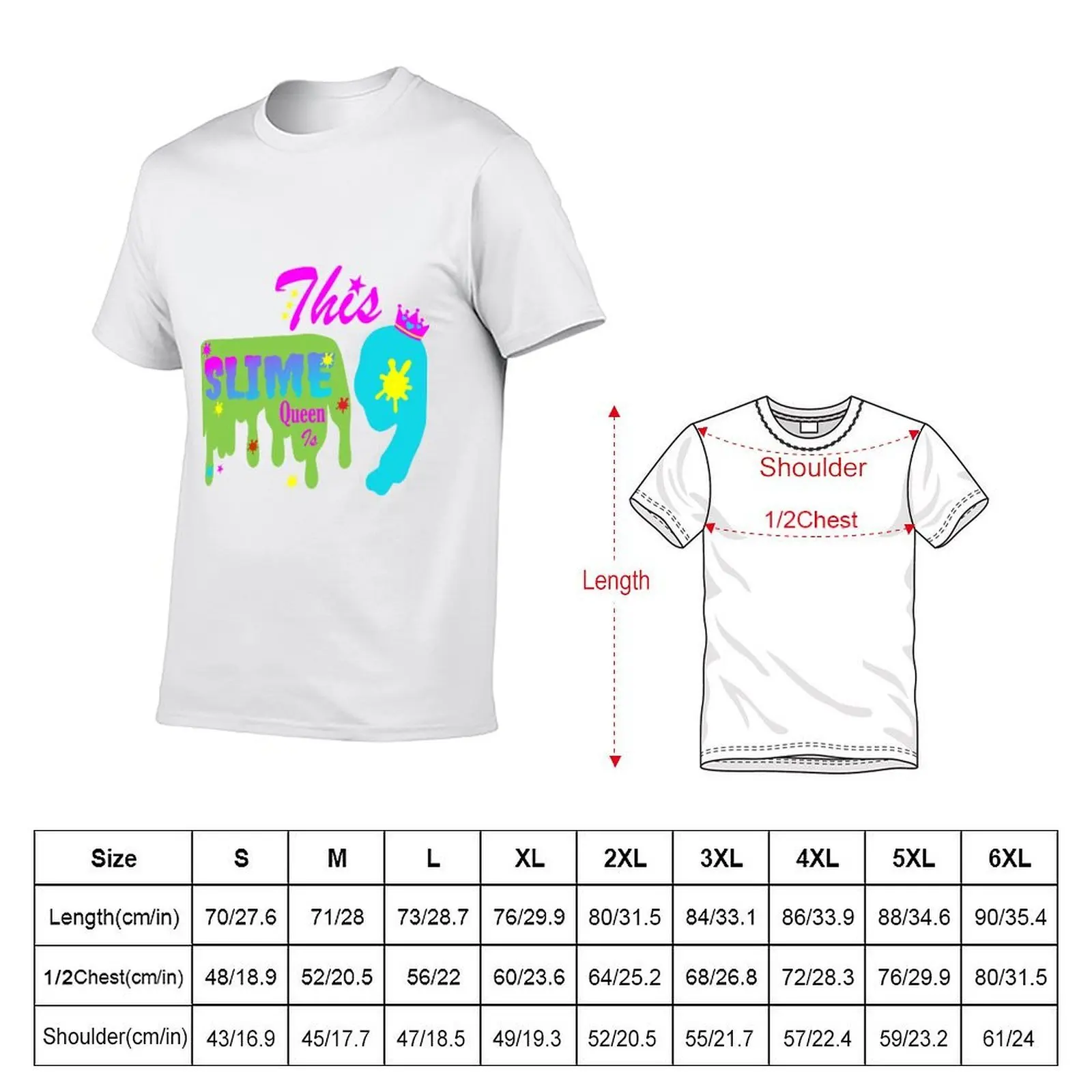 Slime Glitter Party T-Shirt All Match Basic Short Sleeve Top
