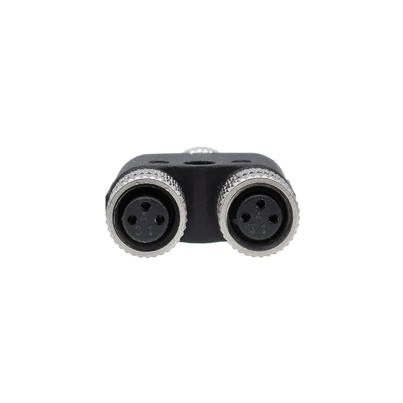 M8 Y-branch 3-way Sensor connector male to female pipe conversion plug 3pin 4pin waterproof connectors image 5