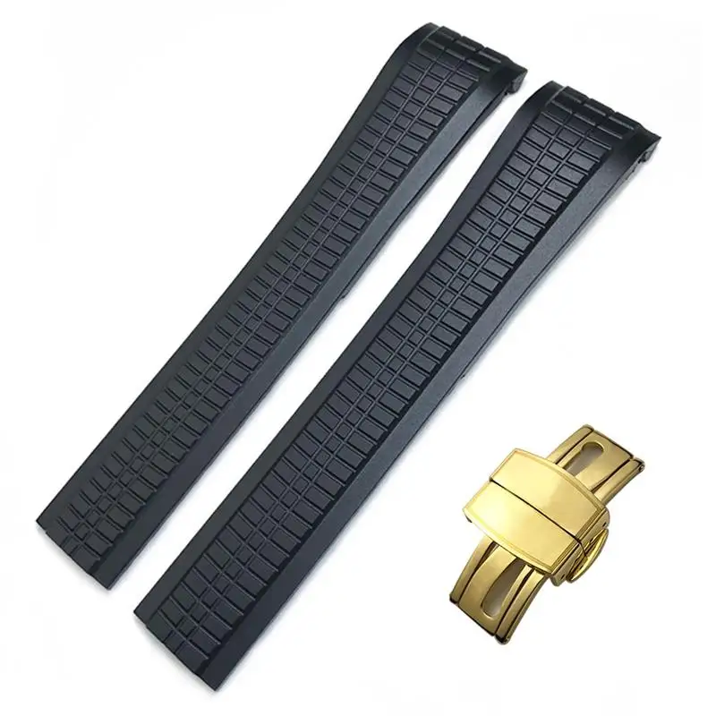 

For Patek 5164A 5167A AQUANAUT Philippe Series Butterfly Buckle Silicone Watch Strap 21mm Colorful Fluorous Rubber WatchBands