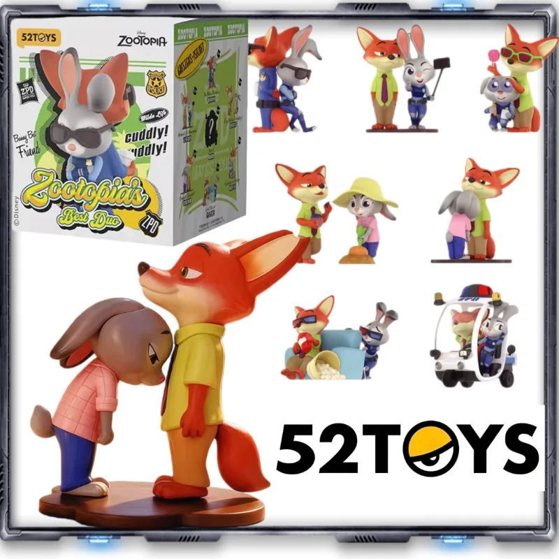 

52TOYS Zootopia Blind Box: Коллекционные фигурки Ника и Джуди, загадочные украшения, декор для рабочего стола для фанатов мультфильмов и аниме
