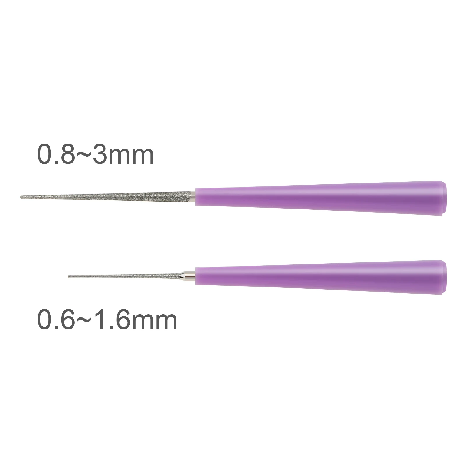 1/4 Stück Nadelfeilen-Set, Diamantspitze, Perlenperlen, Reibahle, Gratperlen für DIY-Schmuckherstellung, ABS-Griff, Perlenloch, Handwerkzeuge – Detail 3