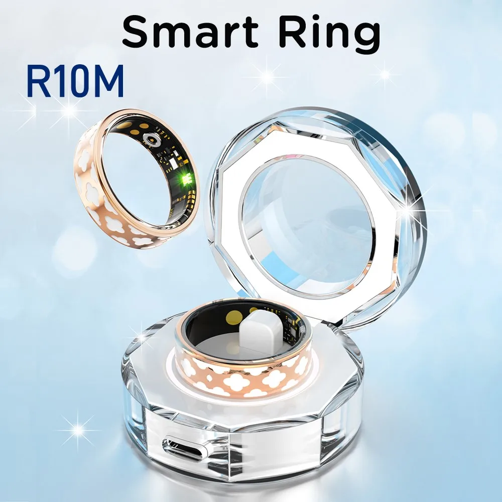 Women Smart Ring Heart Rate IP68 Waterproof Intelligent Female Luxury Health Monitor Fashion Rings Festival Gifts For Ladies