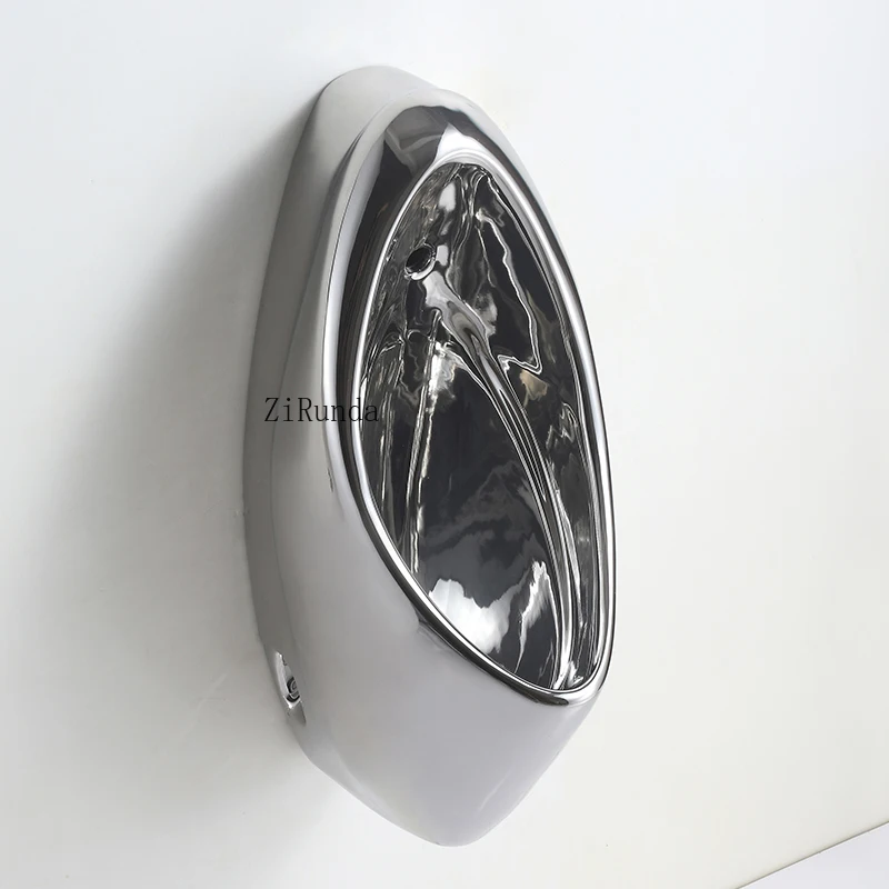 مبولة فضية مثبتة على الحائط KTV فندق مستشعر تلقائي لون مبولة مزيل العرق مضغوط يدويًا #6