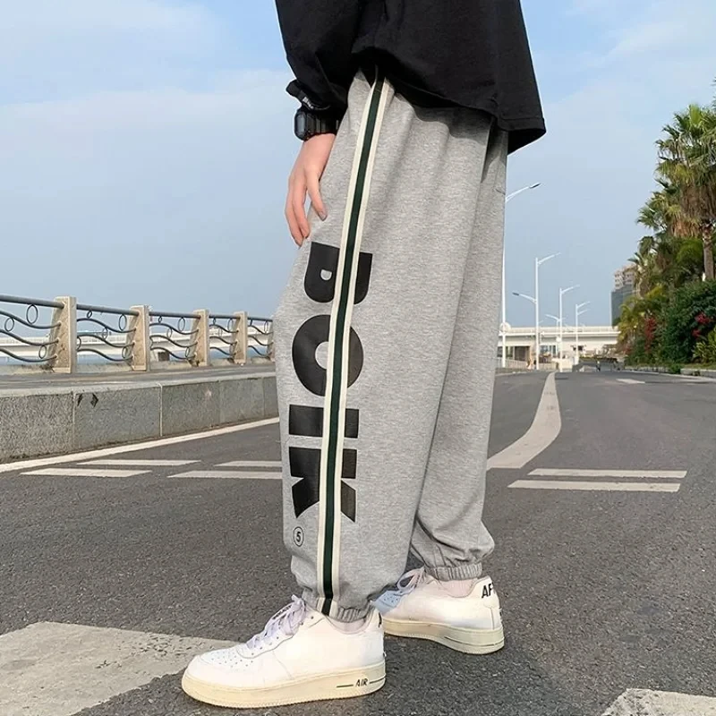 Pantalon de survêtement à jambes larges pour hommes, American Vibe Hip-Hop, Mode, Entraînement, Coton, Jeune, La, Elastic, Y2k, Casual, Baggy,