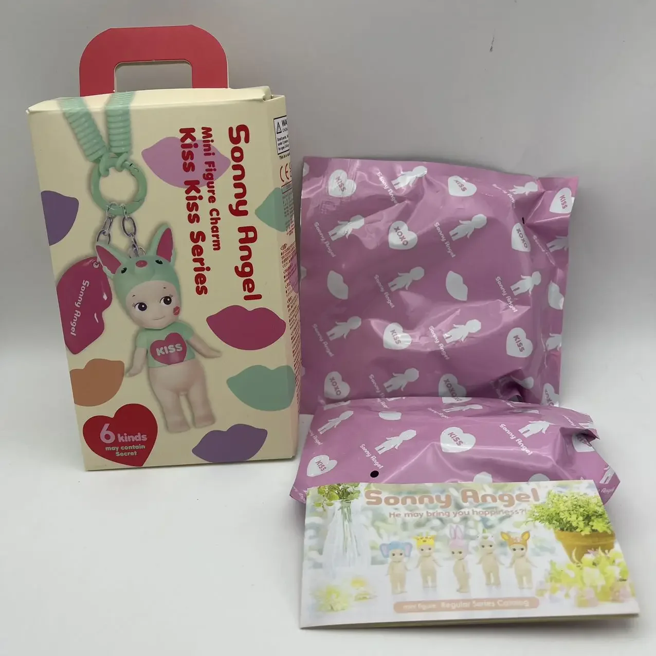 6개 2025 신상 소니 엔젤 키스 시리즈 랜덤박스 귀여운 피규어 캐릭터 장식 미니 피규어 생일 선물