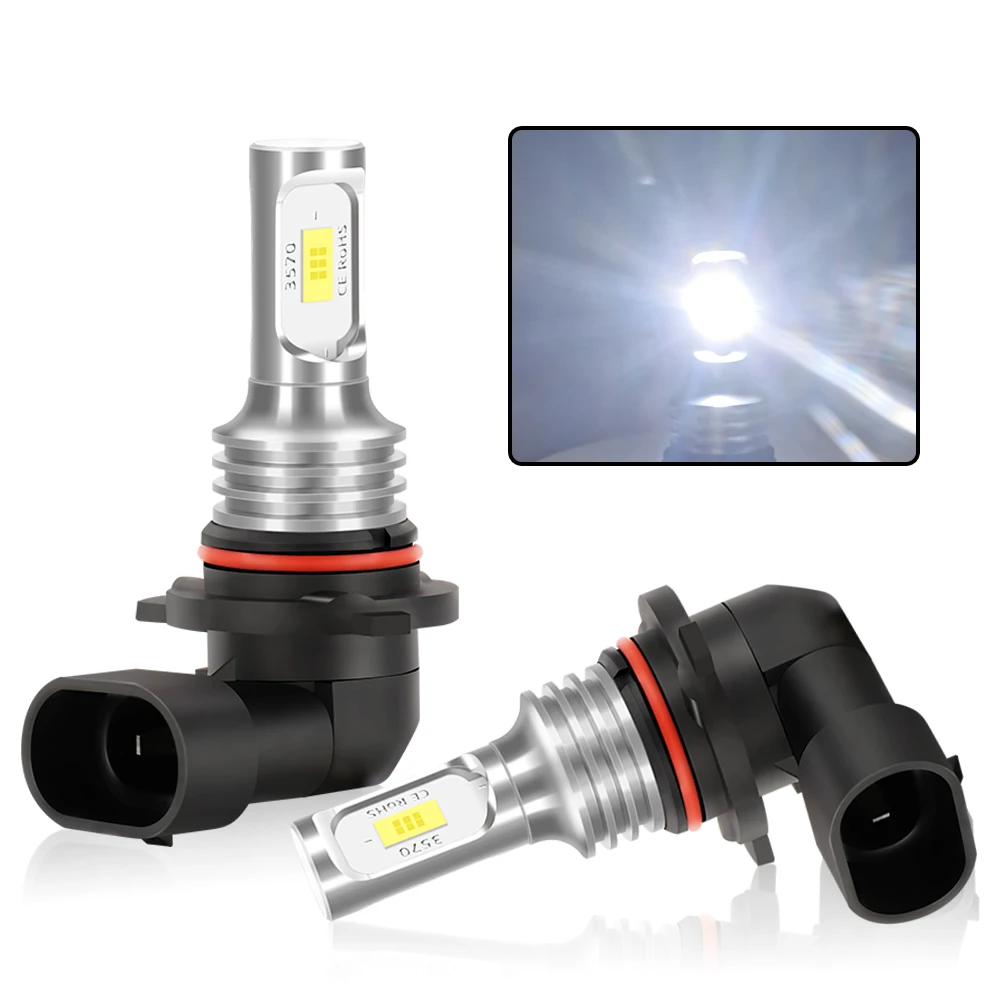 LED Fog Lights 9005 HB3 9006 HB4 DRL 6000K White Canbus Error Free 5000LM DC12V Car Driving Fog Lamp Upgrade 3570 CSP Chips