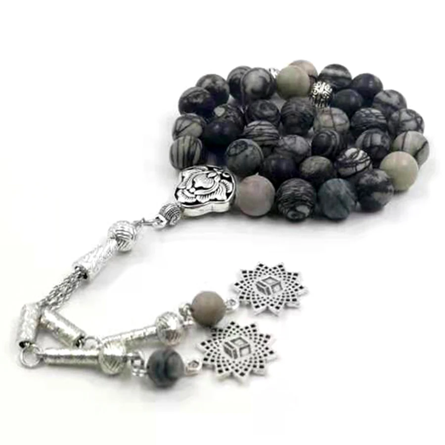 

Tasbih Black Network Jasper 33 45 51 66 99 Muslim bracelet ramadan gift islamic accessories Arabic fashion prayer beads misbaha