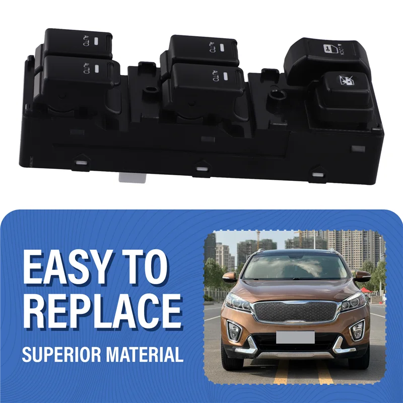 【GLAD】Per KIA Sorento 2009-2014 Sostituzione Pulsante Alzacristallo Elettrico Anteriore Sinistro Interruttore di Controllo Principale 93573-2P300 935732P300
