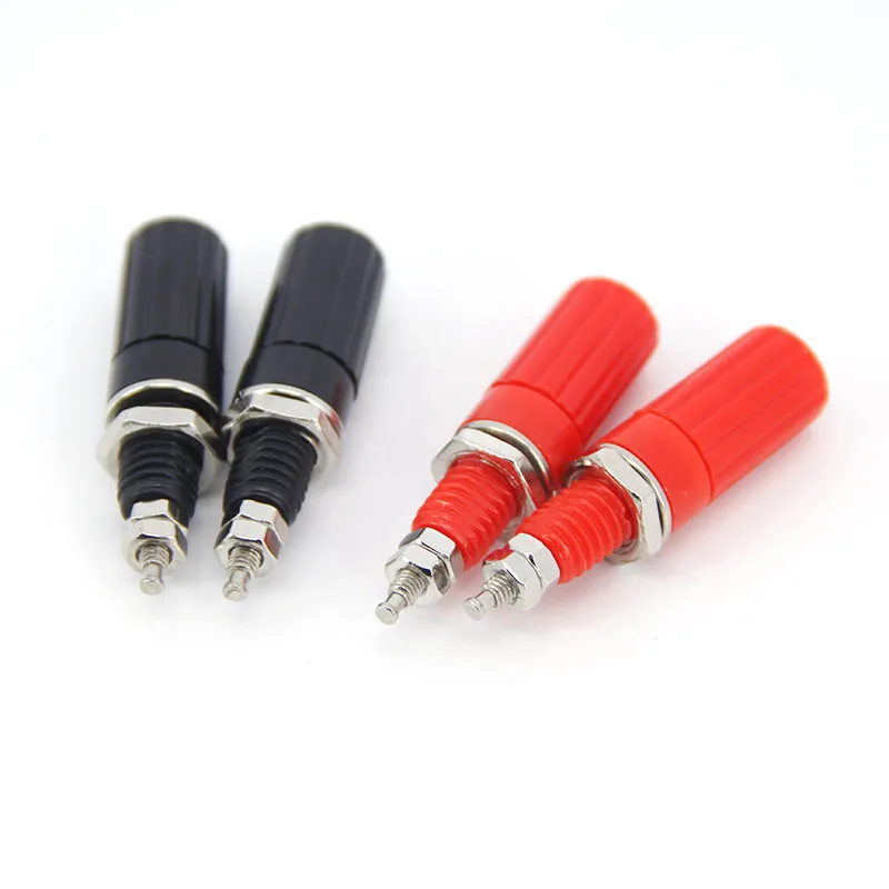 4mm M3*45 Banana Binding Post Socket Terminal red black Audio Speaker Connector 4mm Plug Test Probe Amplifier Jack Conversion q1