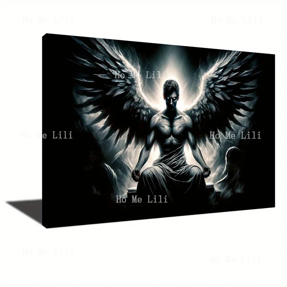 Fallen Angel Lucifer The Fallen Angel Of Light Cast Out Lucifer Rebellion In Heaven Canvas Artwork For Home Office Decor