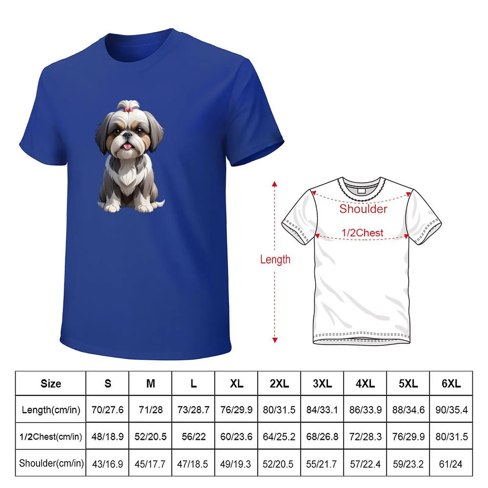 Shih Tzu T-shirt Short sleeve tee new edition quick drying men clothing