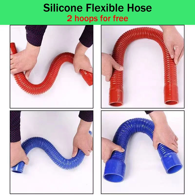 ID 30-100Mm Đa Năng Silicone Dẻo Ống Tản Nhiệt Ống Ống Cho Khe Hút Không Khí Áp Lực Cao Nhiệt Độ Cao Cao Su joiner