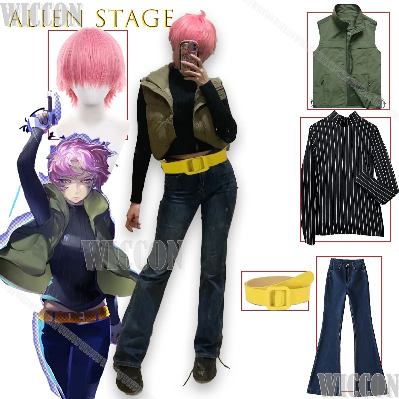 

Alien Stage Короткие волосы Мизи Хэллоуин Темная версия Одежда для косплея Повседневная одежда в стиле аниме Готическое платье Лолиты для женщин и девочек Карнавал