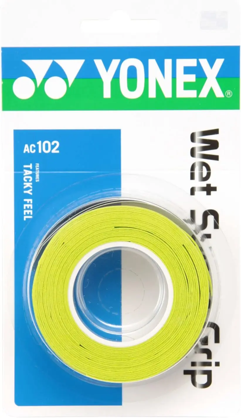 Yonex-Absorvente Tennis Racket Grip Tape, Anti Slip Tape, Super fita absorvente, Keel Hand Glue, Cinto antiderrapante, 3 Pack