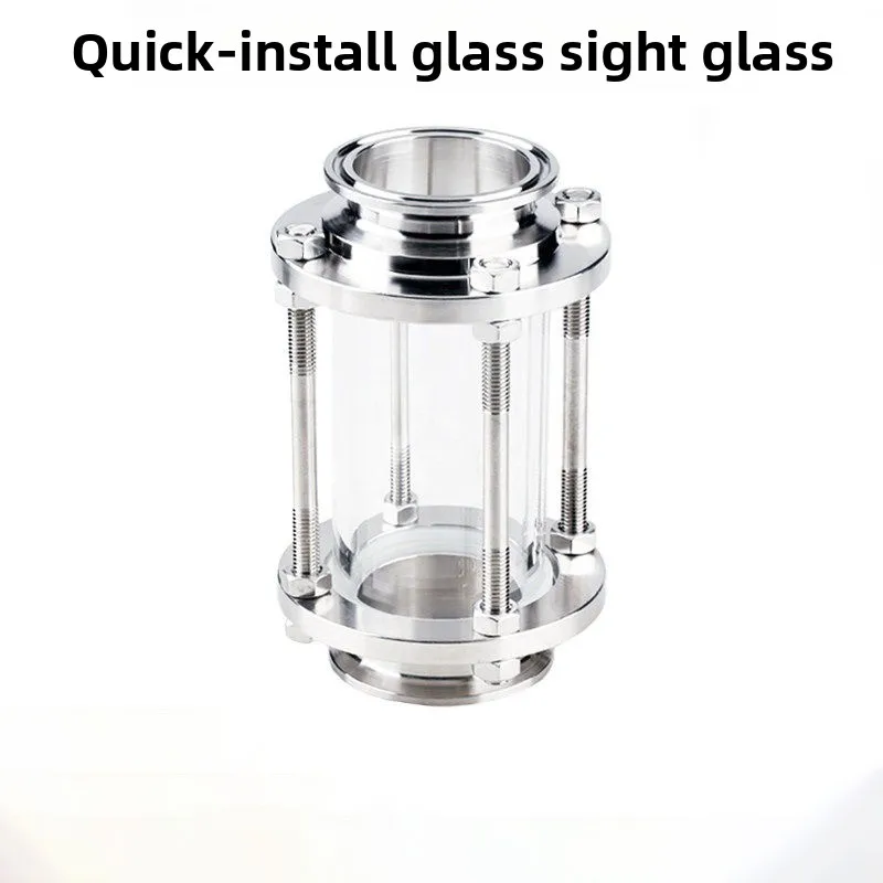 

304 Stainless Steel Sanitary Fitting Ferrule OD 64mm 2"51mmTri Clamp Clover Flow Sight Glass Diopter For Home Brew Diary Product
