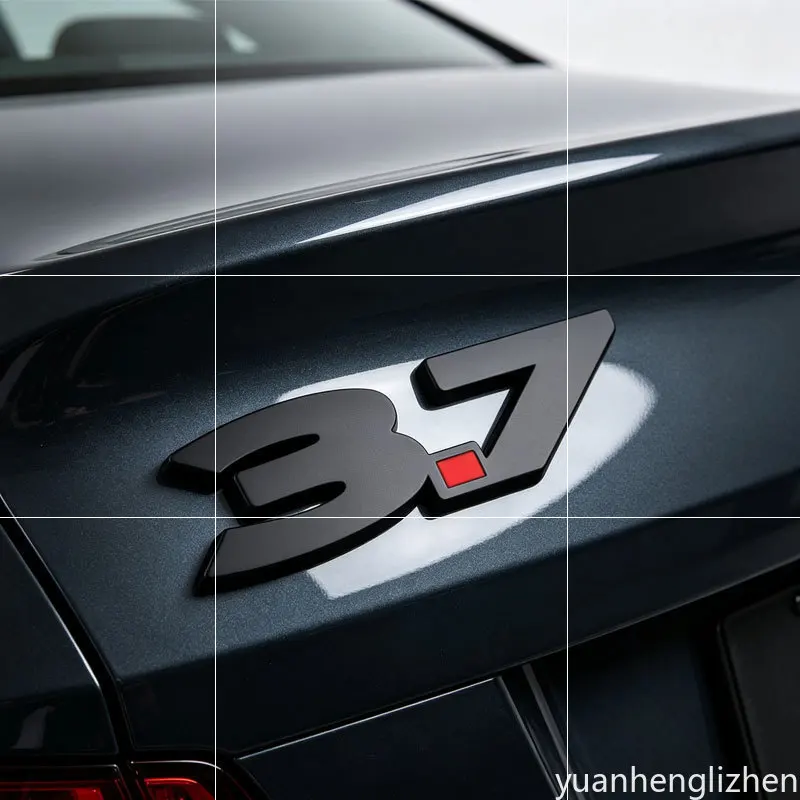 3D Metal 3.7 Logo Car Sticker Badge Auto Emblem Decals for mustang refit 3.7 Car-Styling displacement labeling