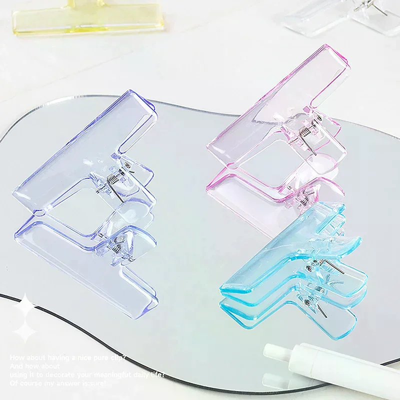 Simplicity Paper Clip Transparent Visiable Acrylic Clip Scrapbook Sticker Storage Clip Student Supplies Lovely Stationery