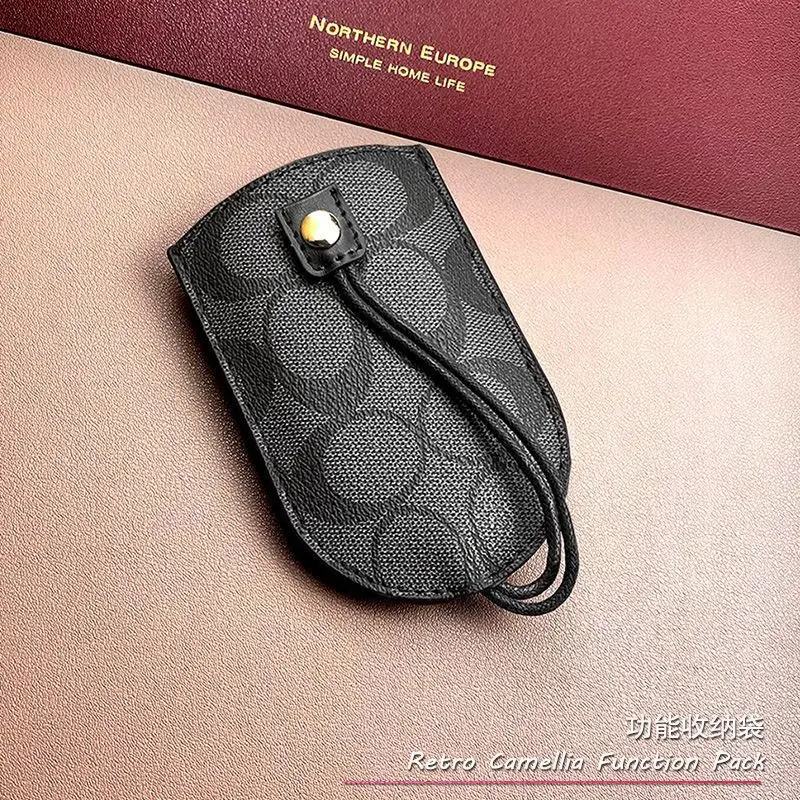 Fashion Retro Multi-Function Key Bag Unisex Simple Design Car Key Pouch with Remote Control Storage for Men And Women