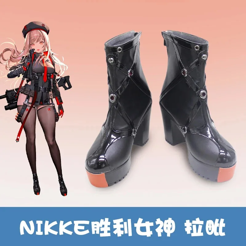 

Nikke The Goddess of Victory - Rapi Cosplay Shoes Boots Halloween Party High Heel Boots
