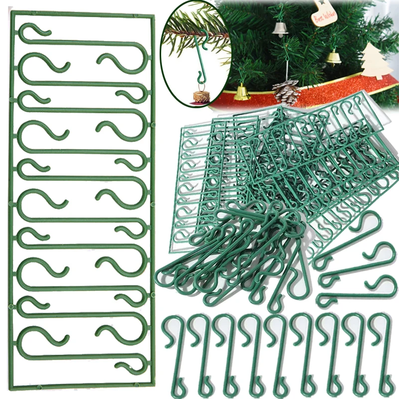 10/100pcs 4cm Mini Hooks for Christmas Tree Ornament S-Shape Hanging Hook Xmas Tree Ball Pendant Decorations Navidad New Year