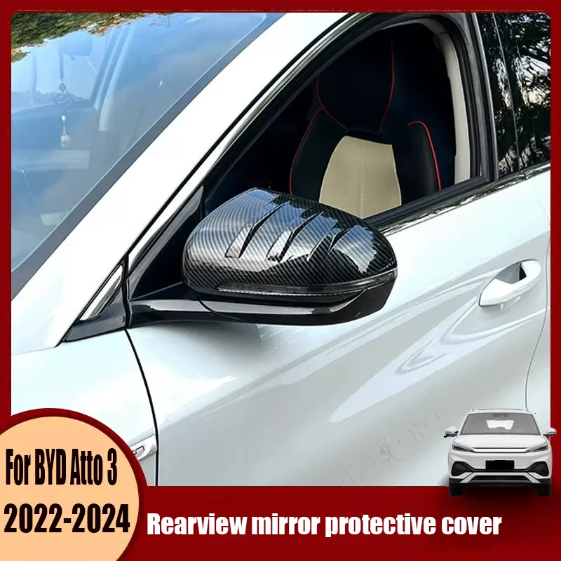 For BYD Atto 3 Yuan Plus 2022 2023 2024 Mirror cover  reverse mirror protective cover  scratch resistant decoration