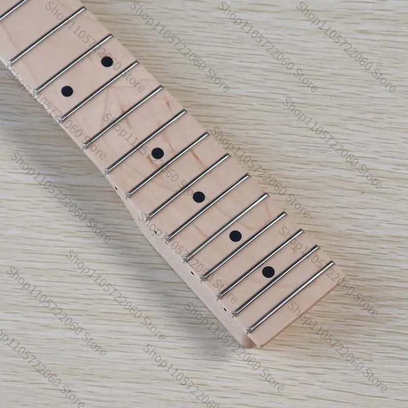 DIY TL Electric Guitar Neck Kit, 6 String 22 Fret Matte Maple Neck, Bone Nut Guitar Part