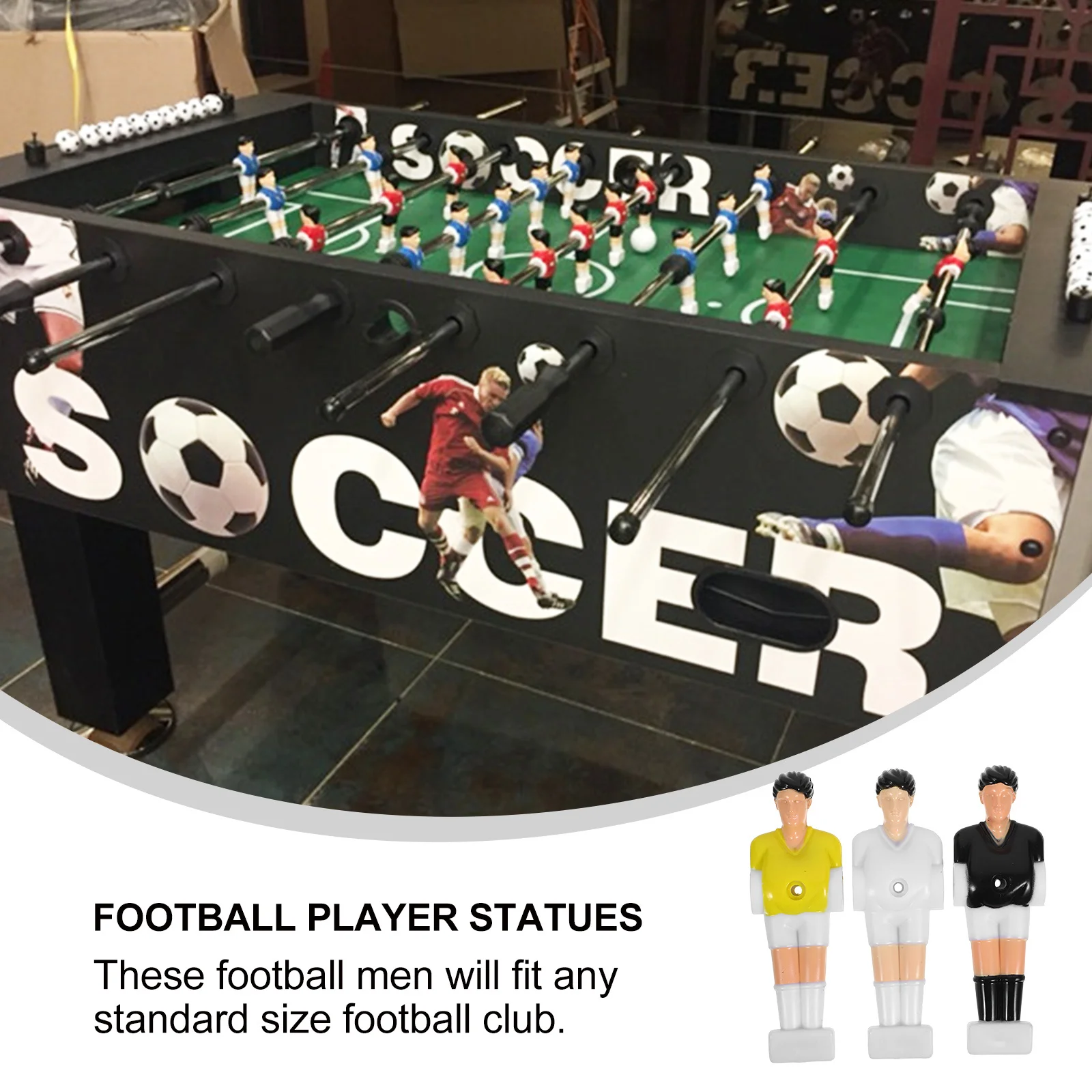 3 قطع من ألعاب كرة القدم للرياضيين من فووسبالل، قطع غيار متينة لسطح المكتب لكرة القدم لطاولة كرة القدم