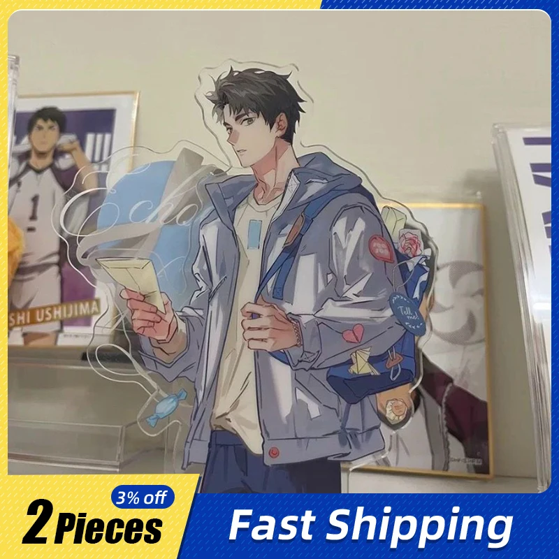 

10cm/3.93in Anime Acrylic Standing Plates Teenager Cartoon Peripherals Accessories Ornaments Valentines Gift Collectible Display