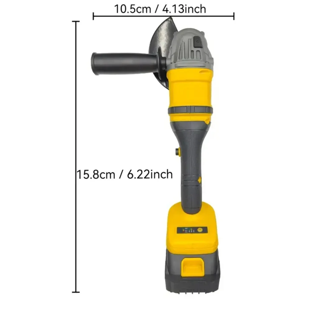 Cordless Angle Grinder, 3-Speed Fast Charger And  Accessories for Polishing & Renovation