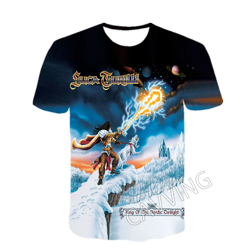 New Fashion Women/Men's 3D Print  Luca Turilli  Casual T-shirts  Metal Music Tshirts Harajuku Styles Tops Clothing