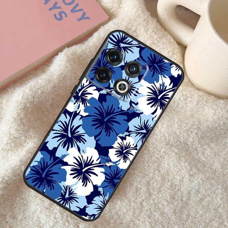 Hibiscus Retro Hawaiian Flower Case For Oneplus 8T 9RT 10T 8 9 11 10 Pro Oneplus Nord CE 2 Lite Ace N10 N20 N100 N200 Cover