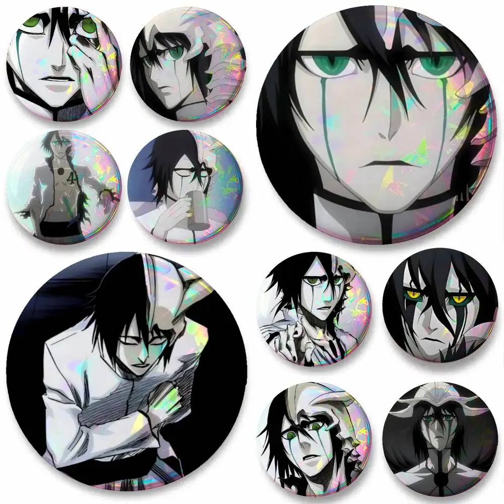Bleach Ulquiorra Cifer Anime Badge Tinplate Meme Round Brooch For Hat Bag Creative Lapel Jewelry Accessories Gifts