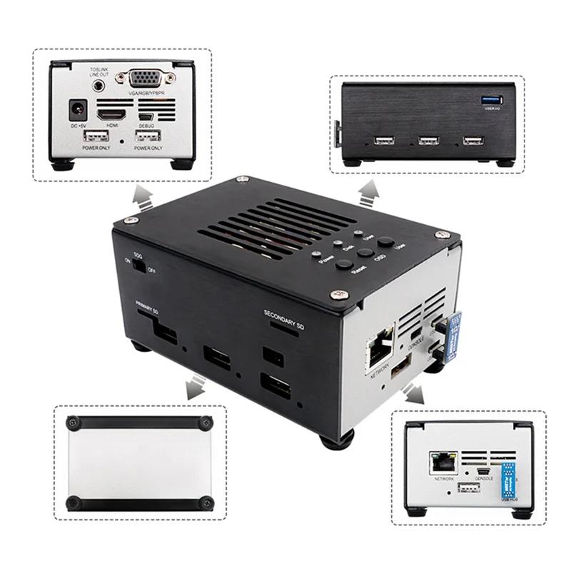 

For Mister FPGA 32MB Motherboard+USB Hub V2.1 With DIY Metal Case Kit For Terasic DE10-Nano Mister FPGA
