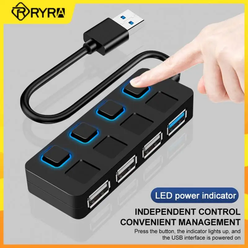 RYRA USB Hub 3.0 Type-C High Speed 5Gbps Multi-Splitter Adapter With Switch For Laptop Computer Accessoriess