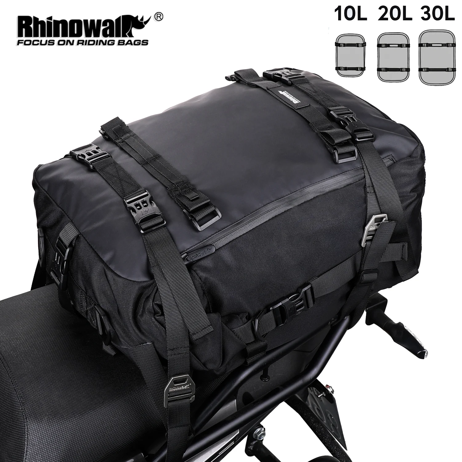 

Rhinowalk Motorcycle Bag 10L 20L 30L Internal waterproof Rear Seat Bag Side Bag Saddle Shoulder Bag Backpack Modular Combination