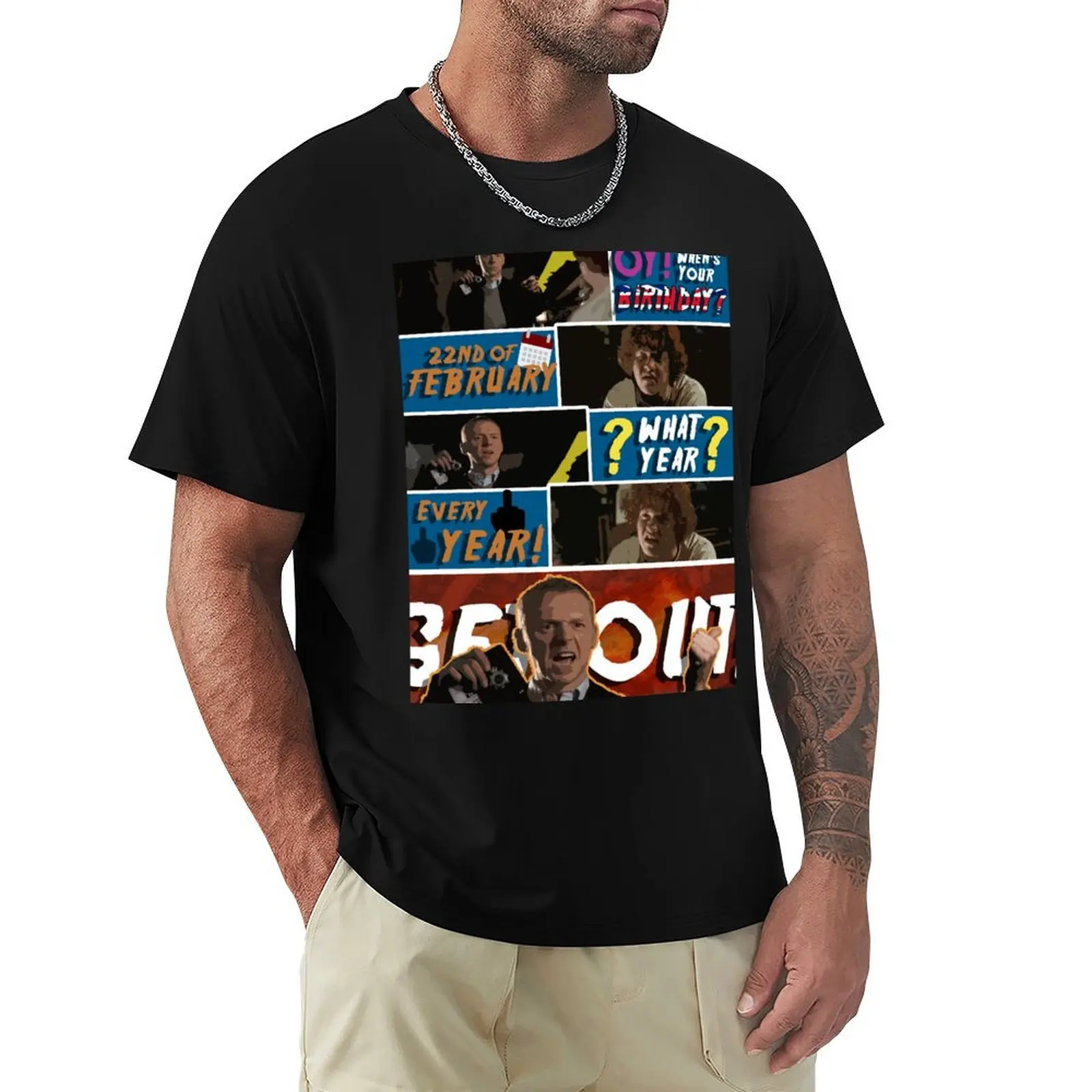 

Hot Fuzz - Birthday Quizz T-Shirt clothes hippie clothes oversized t shirts for men