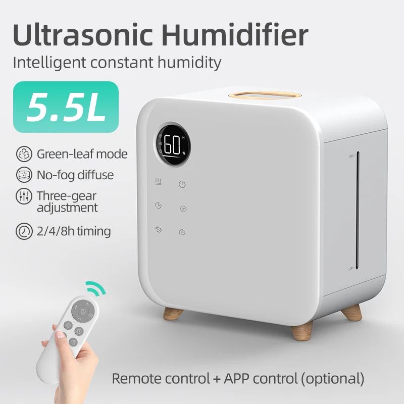 Ultrasonic Humidifier air purifier for home large room smart home air purifier 5.5L humidifier scent diffuser machine