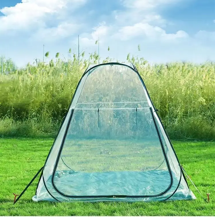 Winter Fishing Thick Warm Transparent Tent Waterproof Design Outdoor Ice Fishing Cold-Proof Windproof Multifunctional Tent