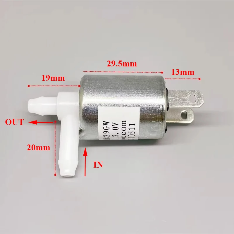 SKOOCOM SC0829GW Mini Electric Solenoid Valve DC 12V Normally Closed Type Cylindrical Micro Water Air Flow Control Valve