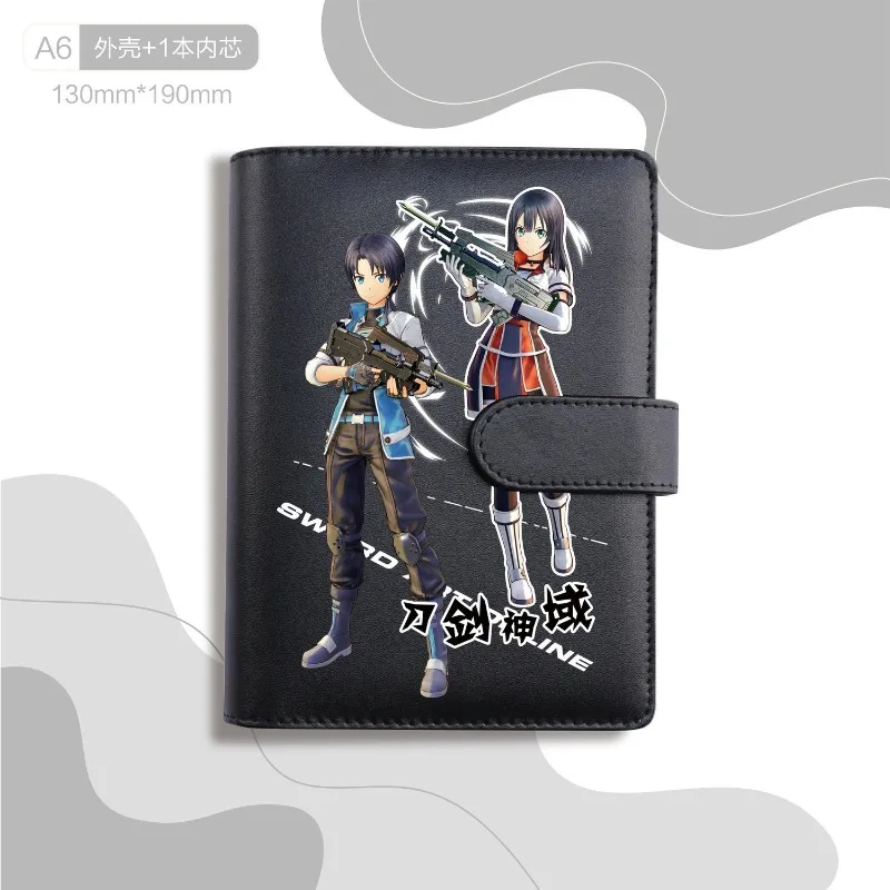 السيف الفن على الانترنت Asuna Krito أنيمي الكرتون دفتر الإبداعية شخصية بولي PU فضفاضة ورقة كتاب مذكرات الطالب القرطاسية بالجملة #6