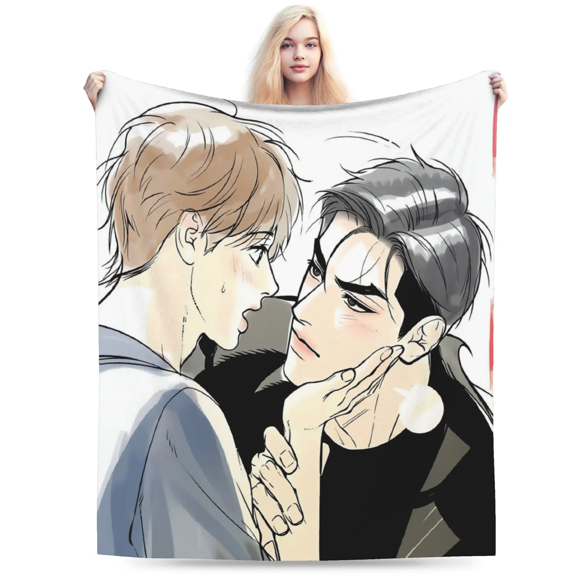 Bl Manhwa Jinx Joo Jaekyung   Warm Soft Blanket  Kids Adult Plush Throw Blanket Pattern Outdoor Flannel Bedspread Sofa Bed Cover